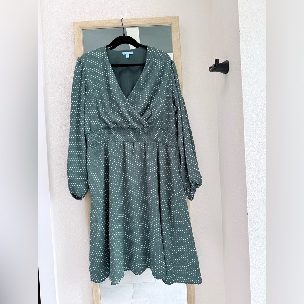 Draper James RSVP Green Polka Dot Dress